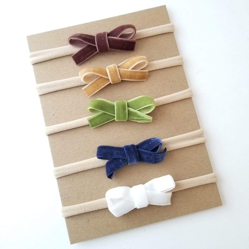 Set of 5 Nylon Headbands, New & Handmade